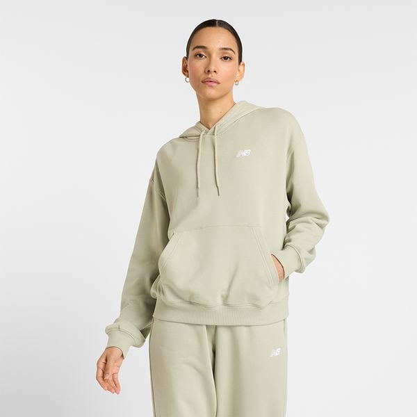 Bluza damska New Balance WT41507OVN – zielona. Zielone bluzy damskie New Balance, s, bez wzorów, z bawełny, z kapturem. Za 199.99 zł.