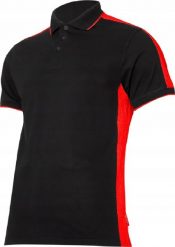Lahti Pro Koszulka męska Polo 190g/m2 Czarno-czerwona r. 3XL. Czarne koszulki polo męskie Lahti Pro, m, bez wzorów, bez ramiączek. Za 47.71 zł.