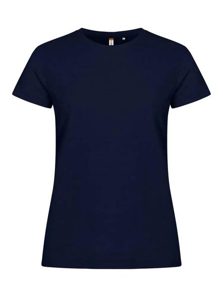 Clique Basic-T Women Dopasowany T-shirt, dark navy. Niebieskie t-shirty damskie CLIQUE, m, bez wzorów, z bawełny, bez kołnierzyka. Za 99.59 zł.