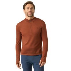 Baselayer 1/2 zip PS of Sweden Richard Equimerino. Brązowe bluzki z długim rękawem męskie PS OF SWEDEN, m, bez wzorów, bez kołnierzyka. Za 699.00 zł.