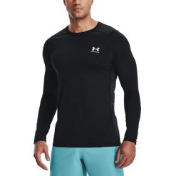 Koszulka sportowa męska Under Armour Hg Armour Fitted LS długi rękaw. Czarne bluzy męskie Under Armour, m, bez wzorów, bez kaptura. Za 149.99 zł.