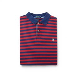Polo Ralph Lauren koszulka męska z krótkim rękawem. Czerwone koszulki polo męskie Ralph Lauren, na lato, m, bez wzorów, bez kołnierzyka, bez ramiączek, na golfa. Za 127.76 zł.