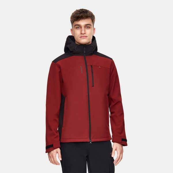 Kurtka turystyczna męska softshell Alpinus ASO. Czerwone kurtki męskie Alpinus, l, bez wzorów, z softshellu, trekkingowe. Za 279.00 zł.