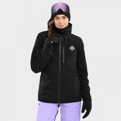 Kurtka snowboardowa damska W2-W McKinley. Czarne kurtki damskie SIROKO, xs, bez wzorów, z softshellu, bez kaptura, narciarskie. W wyprzedaży za 330.95 zł.