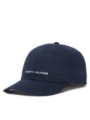 Tommy Hilfiger Czapka z daszkiem Th Foundation Soft AM0AM14511 Granatowy. Niebieskie rękawiczki męskie Tommy Hilfiger, bez wzorów, z bawełny. Za 189.99 zł.