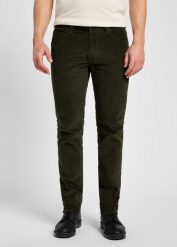 LEE MĘSKIE SPODNIE MATERIAŁOWE SZTRUKSOWE SZTRUKS DAREN ZIP FLY OLIVE NIGHT 112355816 L707016192. Zielone spodnie materiałowe męskie Lee, l, bez wzorów, z materiału. Za 229.99 zł.