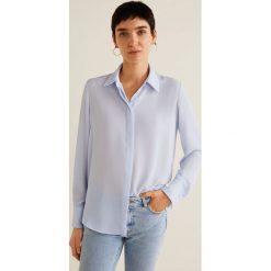 Mango - Koszula Basic. Szare koszule damskie Mango, z materiału, klasyczne, z klasycznym kołnierzykiem, z długim rękawem. Za 89.90 zł.