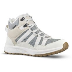 Buty turystyczne damskie Quechua NH500 Mid wodoodporne. Brązowe obuwie sportowe damskie QUECHUA, na zimę, trekkingowe. Za 229.99 zł.