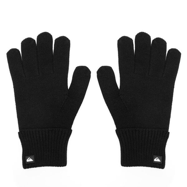 Rękawiczki Quiksilver. Czarne rękawiczki męskie Quiksilver, bez wzorów, z dzianiny. Za 49.99 zł.