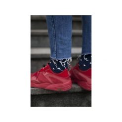 Skarpetki Purple Dots. Niebieskie skarpety męskie marki Soxstory, z napisami. Za 16.00 zł.