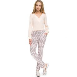 Spodnie w Kant we Wzory - Model 3. Szare spodnie materiałowe damskie Molly.pl, z elastanu. Za 138.90 zł.