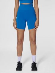 Szorty damskie Hummel Tif bezszwowe. Niebieskie szorty sportowe damskie Hummel, na jesień, s, bez wzorów, z materiału, na fitness i siłownię. Za 120.50 zł.