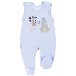 Ewa Klucze Śpioszki Chłopięce Family Zwierzaki 92 Niebieskie. Niebieskie śpioszki niemowlęce Ewa Klucze, z bawełny. Za 35.00 zł.