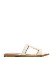 MEXX Klapki EO-WS5037-01 Biały. Białe klapki damskie Mexx, bez wzorów, ze skóry, bez obcasa. Za 249.99 zł.