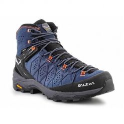 Buty trekkingowe męskie Salewa MS Alp Trainer 2 Mid Gtx. Czarne trekkingi męskie Salewa, za kostkę, trekkingowe. Za 959.99 zł.