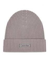 Calvin Klein Czapka Patch Chunky LV04D8053G Szary. Szare rękawiczki damskie Calvin Klein, na zimę, bez wzorów, z bawełny. Za 169.99 zł.