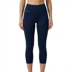 Damskie Spodnie Capri do Biegania Wysoki Stan Niebieskie. Niebieskie spodnie sportowe damskie Legea, m, bez wzorów, z bawełny, do biegania. Za 64.00 zł.
