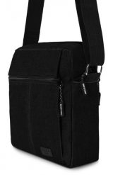 Męska Torebka Na Ramię - (Listonoszka) - Pako Jeans - Czarna. Czarne saszetki męskie Pako Jeans, z jeansu, małe. Za 49.99 zł.