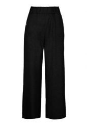 Szerokie spodnie z lnem R-NETTE. Czarne spodnie materiałowe damskie Volcano, m, bez wzorów, z materiału. Za 149.99 zł.