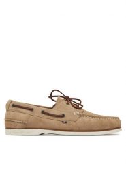 Tommy Hilfiger Półbuty Th Boat Shoe Core Suede FM0FM05387 Beżowy. Brązowe półbuty na co dzień męskie Tommy Hilfiger, ze skóry, bez zapięcia. Za 299.99 zł.