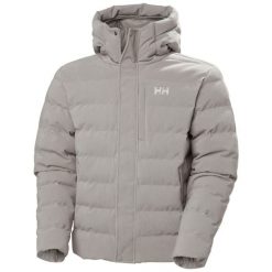 Kurtka z kapturem Helly Hansen Alby Puffy. Szare kurtki sportowe męskie Helly Hansen, m, bez wzorów, z materiału, trekkingowe. Za 1,140.00 zł.