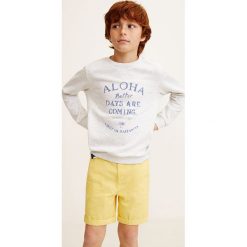 Mango Kids - Szorty dziecięce Pico4 104-164 cm. Żółte szorty dla chłopców Mango Kids, bez wzorów, z bawełny, casualowe. W wyprzedaży za 39.90 zł.