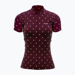 Koszulka rowerowa damska HUUB La Fleur SS W. Czerwone koszulki sportowe damskie Huub, bez wzorów, bez kołnierzyka, bez ramiączek, rowerowe. Za 259.99 zł.