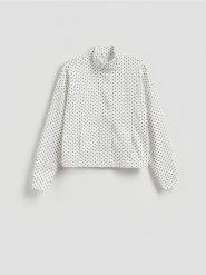 Bluza w groszki - wielobarwny. Bluzy damskie Reserved, l, bez wzorów, z dzianiny, bez kaptura. Za 139.99 zł.