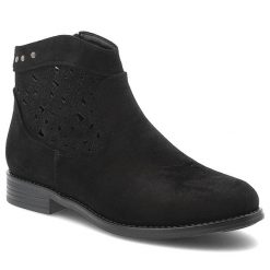 Czarne Botki S.Barski Modne Obuwie Damskie. Czarne botki damskie S.BARSKI, na wiosnę, z zamszu, eleganckie, bez obcasa, na obcasie, bez zapięcia. Za 159.00 zł.