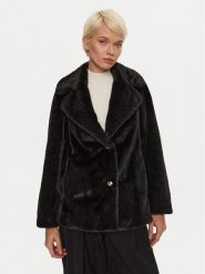 Guess Futro Filomena W4BL04 WGHO0 Czarny Regular Fit. Czarne płaszcze damskie Guess, xs, z aplikacjami, z futra, bez kaptura. Za 529.99 zł.