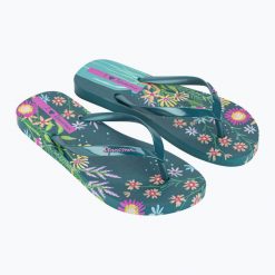 Klapki damskie Ipanema Verao Tropical. Niebieskie klapki damskie Ipanema, bez wzorów, bez obcasa. Za 62.99 zł.