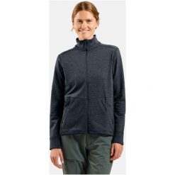 Bluza bez kaptura rozpinana Odlo Mid layer full zip GRID FLEECE. Zielone bluzy damskie Odlo, l, bez wzorów, z elastanu, bez kaptura. Za 367.31 zł.