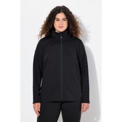 Damskie Bluza dresowa powerstretch stójka odblaski. Czarne bluzy damskie Ulla Popken, plus size, bez wzorów, z dresówki, bez kaptura. W wyprzedaży za 223.99 zł.