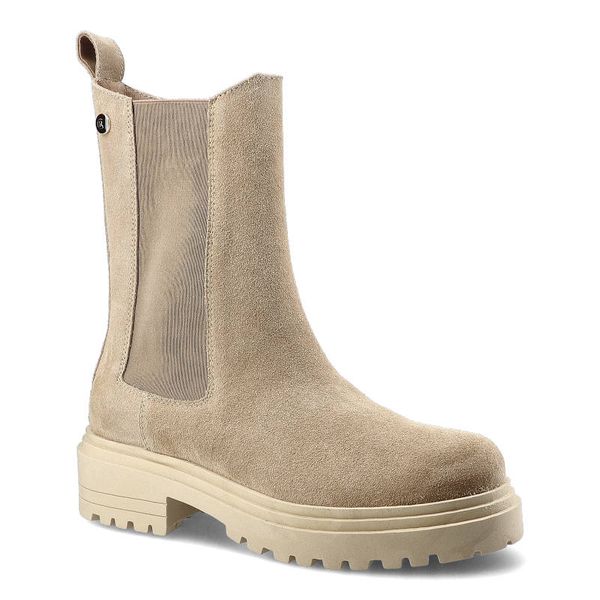 Beżowe Botki Carinii Damskie Modne Obuwie. Brązowe kozaki damskie Carinii, z gumy, bez obcasa, na obcasie. Za 299.00 zł.