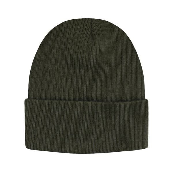 Jednokolorowa Czapka Zimowa Typu Beanie – Zimowa - Oliwkowa. Zielone czapki i kapelusze męskie His Story, na jesień, bez wzorów. Za 40.00 zł.