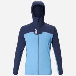 Kurtka softshell alpinistyczna męska MILLET Kamet Xcs Light Hoodie M. Niebieskie kurtki męskie Millet, na zimę, m, bez wzorów, z elastanu, biznesowe, z kapturem. Za 739.99 zł.