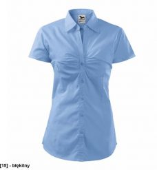 Chic 214 - ADLER - Koszula damska, 120 g/m2, 100 % bawełna - błękitny M. Niebieskie koszule damskie Malfini, m, bez wzorów, z bawełny, bez kołnierzyka. Za 86.24 zł.