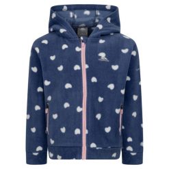 Dziewczęca Bluza Polarowa Breigh. Niebieskie bluzy dla dziewczynek Trespass, bez wzorów, z polaru, bez ramiączek, bez kaptura. Za 129.99 zł.
