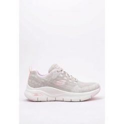 Buty Kobieta Skechers Arch Fit szary. Brązowe obuwie sportowe damskie Skechers, bez wzorów, trekkingowe. Za 399.99 zł.