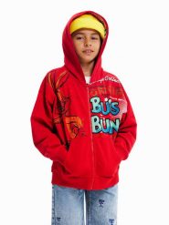 Desigual Bluza 23SBSK05 Czerwony Regular Fit. Czerwone bluzy dla chłopców Desigual, bez wzorów, z bawełny, bez ramiączek, bez kaptura. Za 329.99 zł.