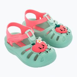 Sandały dziecięce Ipanema Summer XIV Baby. Zielone sandały dziewczęce Ipanema, z gumy, bez zapięcia. Za 73.99 zł.