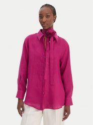 Marella Koszula Editore 2613111084 Różowy Regular Fit. Czerwone bluzki damskie Marella, bez wzorów, ze lnu, biznesowe, bez kołnierzyka, bez ramiączek. Za 909.99 zł.