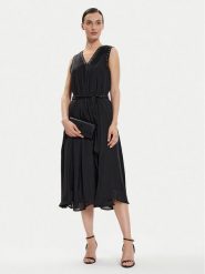 DKNY Sukienka codzienna P4EBTX69 Czarny Regular Fit. Czarne sukienki damskie DKNY, na co dzień, m, bez wzorów, z syntetyku, bez kołnierzyka, bez ramiączek, proste. Za 849.99 zł.