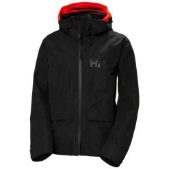 Damska kurtka narciarska Helly Hansen Emiko Shell. Czarne kurtki damskie Helly Hansen, bez wzorów, bez kaptura. Za 1,491.35 zł.