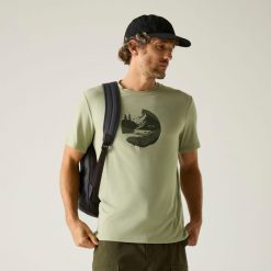 T-shirt Regatta Fingal Stretch. Zielone t-shirty męskie Regatta, na lato, m, bez wzorów, z dżerseju, bez kołnierzyka. Za 109.50 zł.
