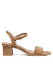 Geox Sandały D Aurely 50 D25RXB 00021 C6001 Brązowy. Brązowe sandały damskie Geox, bez wzorów, ze skóry, bez obcasa, na słupku, bez zapięcia. Za 459.99 zł.