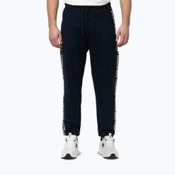 Spodnie męskie Pitbull Tape Parker Jogging. Niebieskie spodnie sportowe męskie PITBULL, l, bez wzorów, z bawełny, do biegania. Za 229.99 zł.