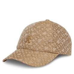 Czapka z daszkiem Tommy Hilfiger. Brązowe czapki i kapelusze damskie Tommy Hilfiger, bez wzorów. Za 129.99 zł.