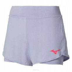 Spodenki tenisowe damskie Mizuno Flex Short. Fioletowe szorty sportowe damskie Mizuno, l, bez wzorów, z elastanu, sportowe, na fitness i siłownię. Za 104.30 zł.