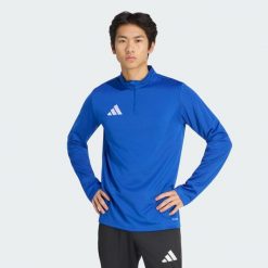 Koszulka treningowa Entrada26. Niebieskie koszulki sportowe męskie Adidas, m, bez wzorów, z dzianiny, bez kołnierzyka, bez ramiączek. Za 121.99 zł.